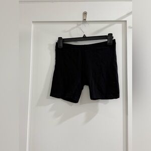 Emprella black cotton bike shorts (size M, fits like XS) (has a hole on back)